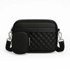 Quilted CrossBody Bag With Coin Pocket C-AR-9 Black