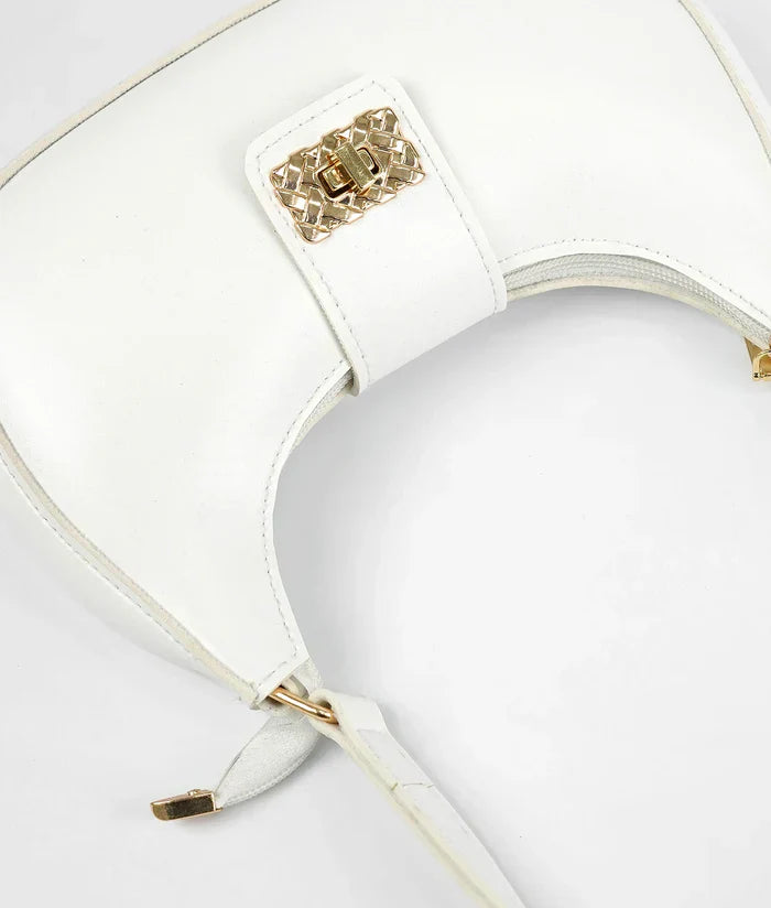 Bella Luxe Shoulder Bag White