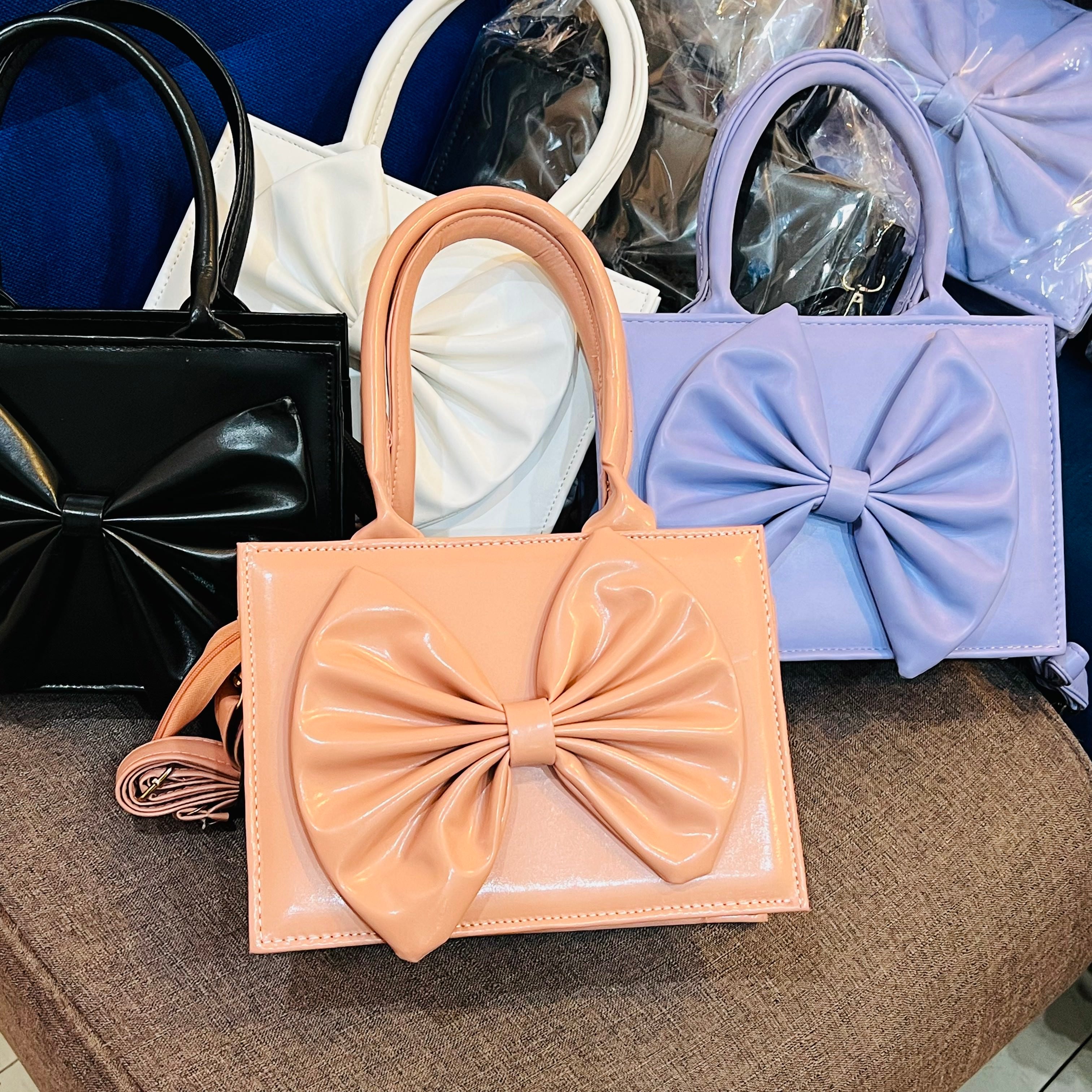 Bow Handbag with Long Handle for Women in Pakistan