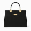 Noir Flora – Gold Handle Tote Handbag for Women | Elegant Bag