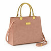 Noir Flora – Gold Handle Tote Handbag for Women | Elegant Bag