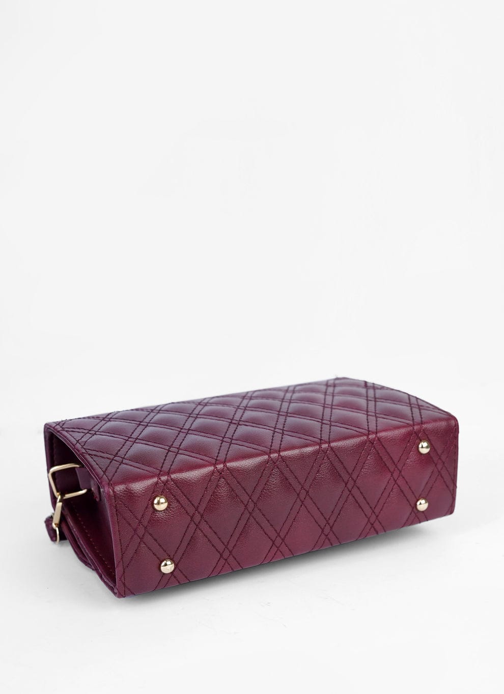 Elegant Quilted Burgundy H-AR-4 Maroon